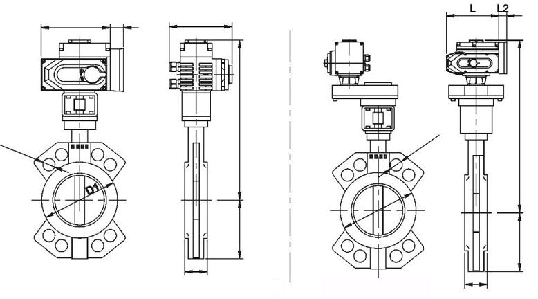 電動襯氟蝶閥結構圖